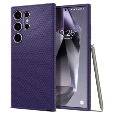 Abbildung von Spigen Liquid Air Hülle Kompatibel mit Samsung Galaxy S24 Ultra Dunkellila