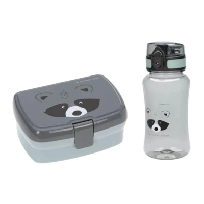 Abbildung von LÄSSIG Brotdose &amp; Trinkflasche Set Lunch mit Lunchbox und (460 ml)/About Friends Racoon