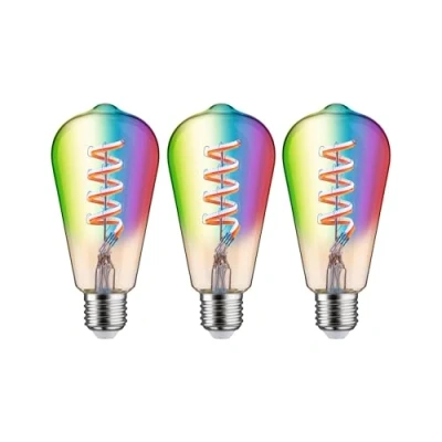 Abbildung von Paulmann LED Rustika Zigbee E27 6,3W RGBW gold 3er