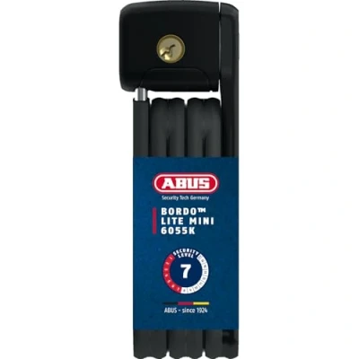 Abbildung von ABUS Faltschloss Bordo Lite 6055K SH mit Halterung Extra leichtes Fahrradschloss aus Spezialstahl Sicherheitslevel 7 60 cm Schwarz