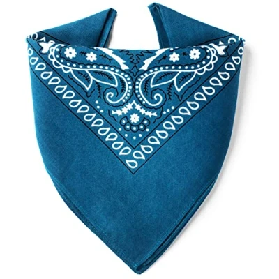 Abbildung von Karl Loven Bandana 100% Baumwolle Premium Qualität für Damen Herren Halstuch Kopftuch original Paisley Muster Headwear Haar Schal Ansatz Handgelenk Kopf Biker