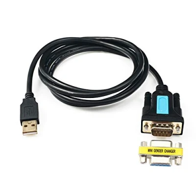 Abbildung von CableDeconn USB to RS232 Adapter with Prolific PL2303 Chipset 6ft 2m 2.0 Male DB9 Serial Female Cable for Windows XP,Windows Vista,7,8,10,Mac OS Linux