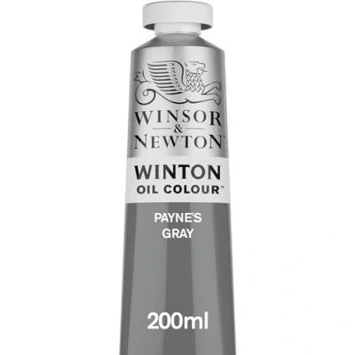 Abbildung von Winsor &amp; Newton 1437465 Winton, feine hochwertige Ölfarbe 200ml Tube mit gleichmäßiger Konsistenz, Lichtbeständig, hohe Deckkraft, Reich an Farbpigmenten Payne`s Grau