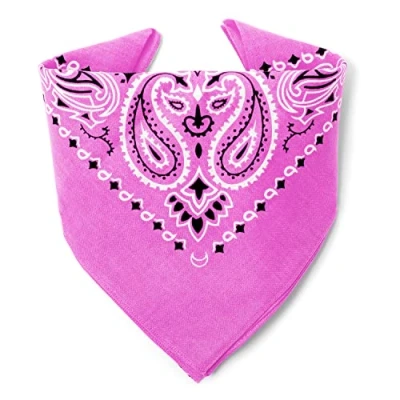 Abbildung von Karl Loven Rosa Bandana Paisleymuster 100% Baumwolle Dicker Stoff 20 Exklusivfarben