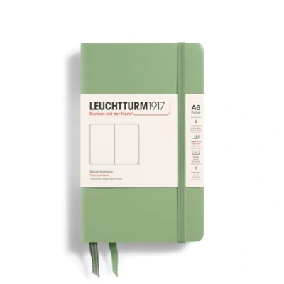 Abbildung von LEUCHTTURM1917 363943 Notizbuch Pocket (A6), Hardcover, 187 nummerierte Seiten, Salbei, Blanko