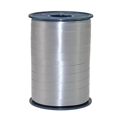 Abbildung von C.E. PATTBERG Geschenkband schiefer, 250 Meter Ringelband 10 mm zum Basteln, Dekorieren &amp; Verpacken von Geschenken zu jedem Anlass