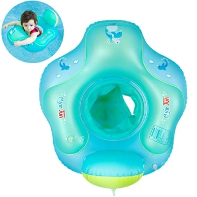 Abbildung von Myir Schwimmring Baby mit Rückenlehne, Aufblasbare Schwimmsitz Schwimmhilfe Swimtrainer Schwimmtrainer Kinder Kleinkind Schwimmreifen Float