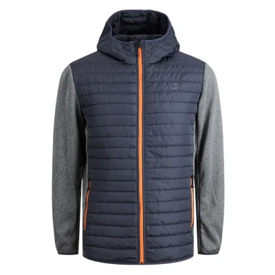 Abbildung von Jack &amp; Jones Emulti Quilted Übergangsjacke, Herren, Größe: XS, Grey melange