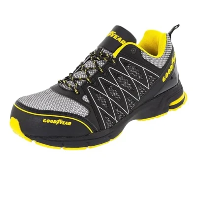 Abbildung von Goodyear GYSHU1502 S1P SRA HRO Metallfreie Arbeitssicherheitstrainer für Männer, schwarz/gelb, 44 EU