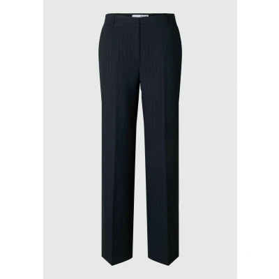 Abbildung von Selected Femme MIT Weitem BEIN Nadelstreifen Stoffhose, Damen, Größe: 36, Dark sapphire