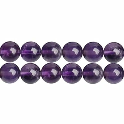 Abbildung von SKYBEADS Stein Perlen zum Auffädeln 8mm Natuerliche Lila Amethyst Edelstein Lose 38cm Strang Approx 48 Stück