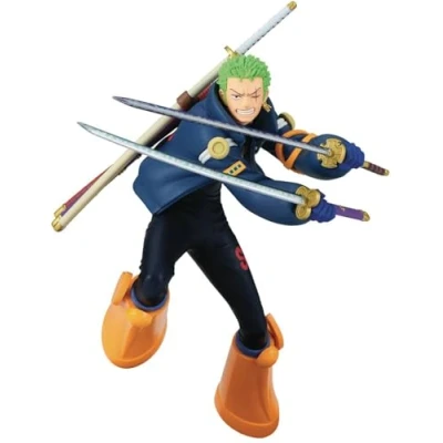 Abbildung von Banpresto Zoro Statue Mit Katanas Eierkopfanzug 16 cm