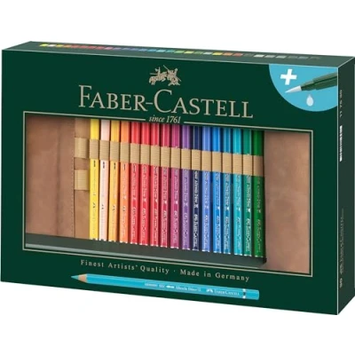 Abbildung von FABER CASTELL 117530 Aquarellstift Albrecht Dürer, 30 Stifte inklusive Stifterolle aus Kunstleder und Wassertankpinsel