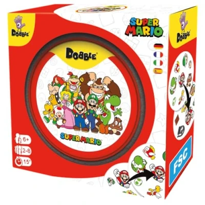 Abbildung von Zygomatic, Dobble Super Mario, Familienspiel, Kartenspiel, 2 8 Spieler, Ab 6+ Jahren, 15 Minuten, Deutsch, Mehrsprachig