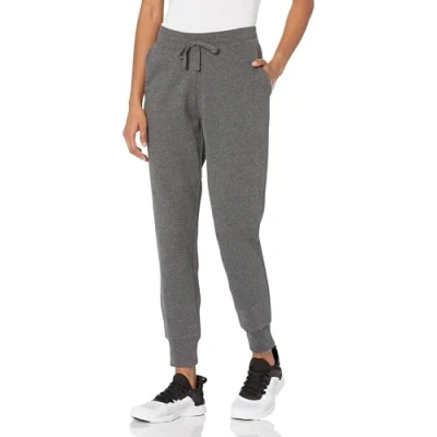 Abbildung von Amazon Essentials Damen Fleece Jogginghose Mit Bündchen (In Übergrößen Erhältlich), Dunkelgrau Meliert, M