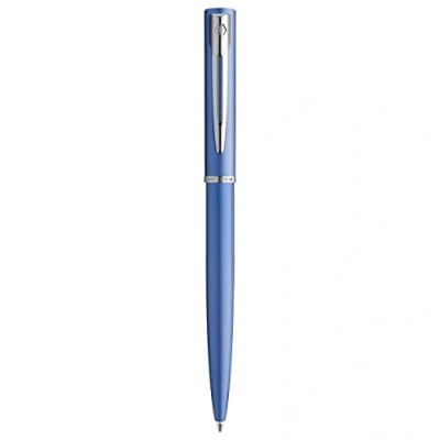 Abbildung von Waterman Allure Kugelschreiber Lackierung in Blau Mittlere Spitze Blaue Tinte Geschenkbox