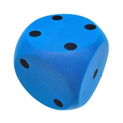 Abbildung von alldoro 63108 Schaumstoff Würfel in Blau, 15 x cm, 149 g, extra weich für Kinder, drinnen und draußen