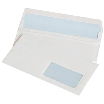 Abbildung von Selbstklebende Briefumschläge OFFICE PRODUCTS SK DL 110x220mm 75gsm 1000 St Mit Fenster Rechts 45x90mm Weiß / Typ Selbstklebend/Art SK/Farbe Weiß/Format DL/Flächengewicht (g/m2) 75