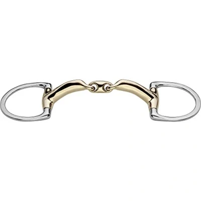Abbildung von Sprenger novocontact Olivenkopfgebiss mit D förmigem Ring 14 mm doppelt gebrochen Sensogan, 115 Weite