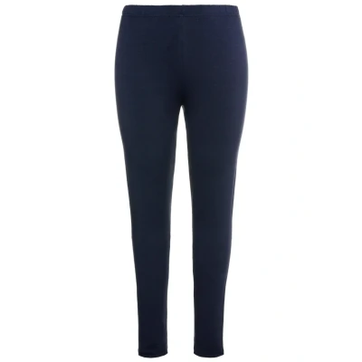 Abbildung von Ulla Popken Damen Leggings, Baumwolle, Rundum gummibund, Blauschwarz, 54 56 EU