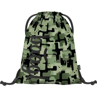 Abbildung von Baagl Turnbeutel für Jungen, Wasserdichte Schuhbeutel Kinder, Schule und Kindergarten Sportbeutel Junge, Sportrucksack, Gymsack (Green)
