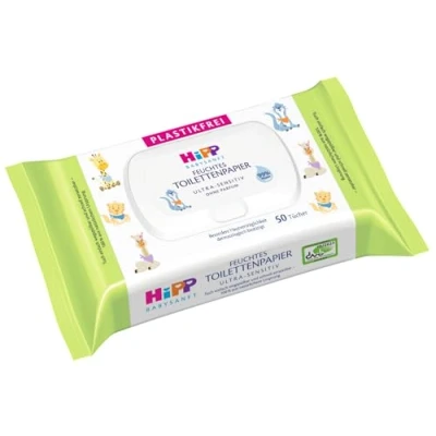 Abbildung von HiPP Babysanft feuchtes Kinder Toilettenpapier, 6er Pack (6 x 50 Stück)