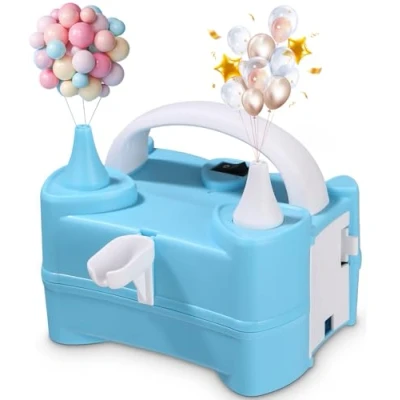 Abbildung von Ballonpumpe Elektrisch,Elektrische Luftballonpumpe,Ballonpumpe,Ballon Pumpe220V 400W,Elektrische Luftpumpe Ballon, Luftballonpumpe, für Geburtstagsfeiern, Party, Hochzeitsfeiern,Blau