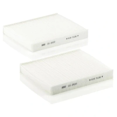 Abbildung von MANN FILTER CU 2533 2 Innenraumfilter Kabinenluftfilter Satz (2er Set) Für PKW