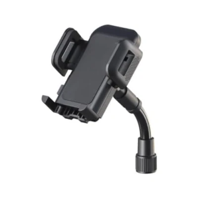 Abbildung von K&amp;M 19762 Smartphone Halter Schwarz, Kunststoff 360 Drehung, flexible Klemmbacken für 4,5 9 cm flache Geräte