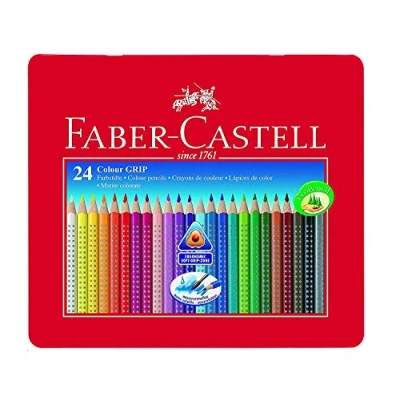 Abbildung von FABER CASTELL 112423 Farbstifte Colour GRIP 2001, 24er Metalletui