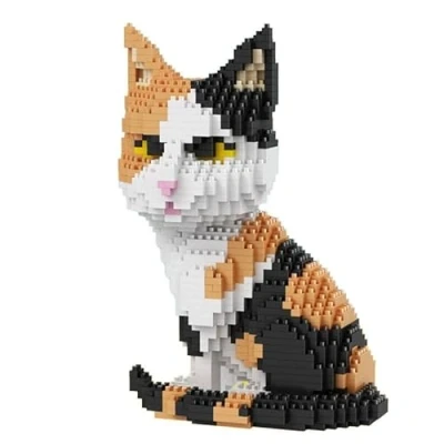 Abbildung von Balody Sitzende Katze, Figur zum Zusammenbauen mit Nanoblocks, 1300 Teile