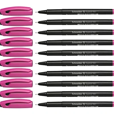 Abbildung von Schneider Topliner 967 Fineliner (Strichstärke 0,4 mm) 10 Stück, pink