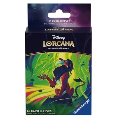 Abbildung von Disney Lorcana Trading Card Game: Azurblaues Meer Kartenhüllen Scar