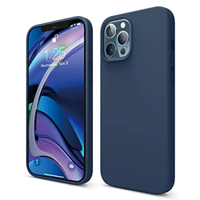 Abbildung von elago Liquid Silicone Case Kompatibel mit iPhone 12 Pro Max Hülle (6,7&quot;), Hochwertiges Silikon, Rundumschutz Handyhülle : 3 Layer Struktur Schutzhülle (Blau)