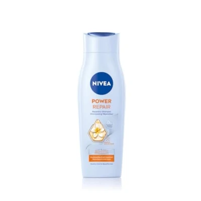 Abbildung von NIVEA Power Repair Reparatur Shampoo, reparierendes Haarshampoo gegen Spliss mit Squalan Serum und Monoi Öl, Pflegeshampoo für gesunde Haare mehr Glanz (250 ml)