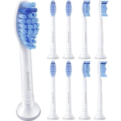 Abbildung von 8er demirdental Aufsätze passend für Philips Sonicare Ersatzbürsten ProResults Medium Bürstenköpfe, täglich präzise Zahnreinigung, entspricht HX6018
