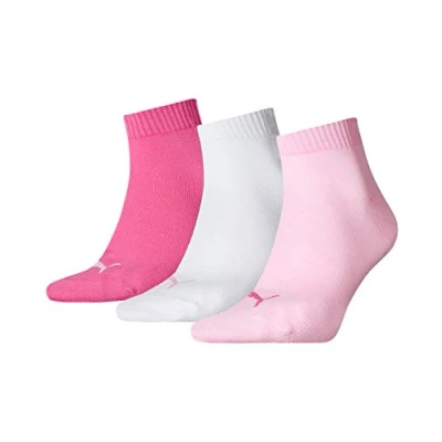 Abbildung von PUMA Unisex Plain 3P Quarter Socke, Rosa (Pink Lady), 35/38, 3er Pack