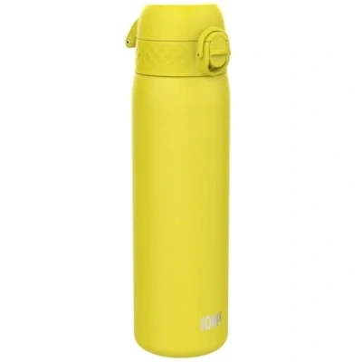 Abbildung von Ion8 Stahl Trinkflasche, 600 ml, Auslaufsicher, Einhandöffnung, Sichere Verriegelung, Spülmaschinenfest, Klappdeckel, Tragegriff, Leicht zu Reinigen, Langlebig &amp; Kratzfest, Gelb