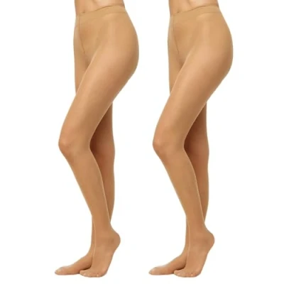 Abbildung von Nur die 2er Pack Fit in Form 40 DEN starke Stützwirkung semi blickdichte Fein Strumpfhose seidig mattee Optik entlastet BeineKomfortbund Damen