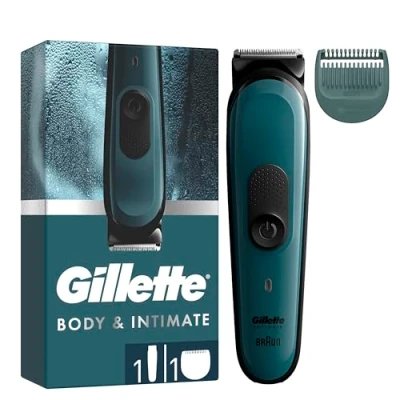 Abbildung von Gillette Intimate Haarschneider für Herren I3, Intimbereich Skinfirst Herren, wasserdicht, Präzision und Komfort eine optimale Rasur