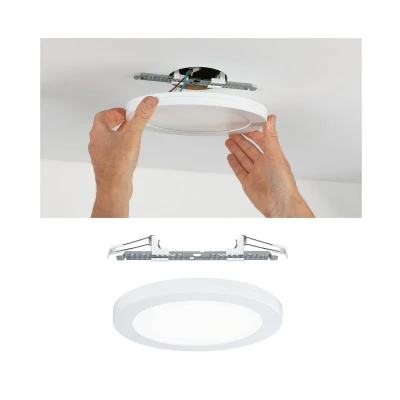Abbildung von Paulmann 95389 LED Panel 2in1 Cover it 225mm Neutralweiß rund incl. 1x16,5 Watt Deckenleuchte Weiß matt Deckenlampe Kunststoff Wohnzimmerlampe 4000 K