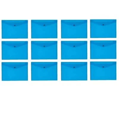 Abbildung von Q Connect Dokumentenmappe aus Polypropylen, A4, Blau, 12 Stück