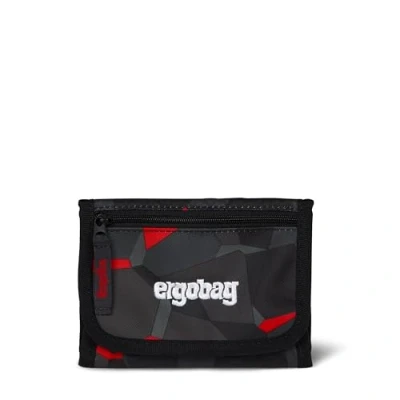 Abbildung von ergobag Brustbeutel Geldbeutel, Mini Portemonnaie mit Kleingeldfach, Sichtfenster für Mädchen und Jungen TaekBärdo Grau