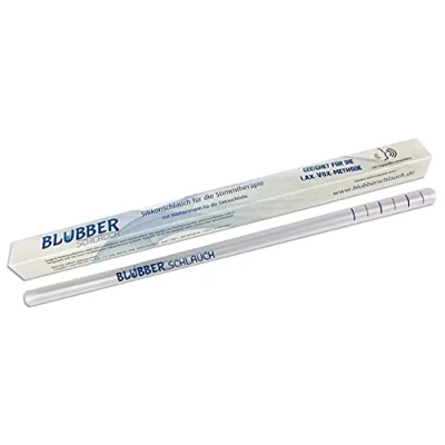 Abbildung von Blubberschlauch Silikonschlauch für Stimmtherapie und Stimmtraining Logopädie Blubber Schlauch aus platinvernetztem Silikon (transparent (milchig), 1 Schlauch)