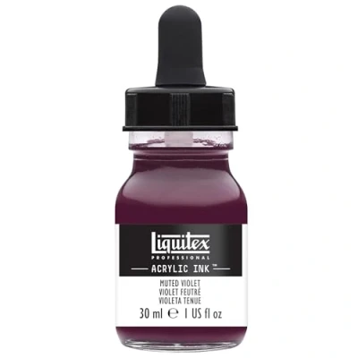 Abbildung von Liquitex 4260502 flüssige Professional Acrylfarben Ink, Tusche, 30 ml, hochpigmentierte Airbrushfarbe, gedämpftes violett