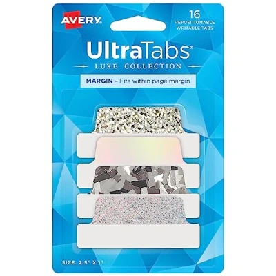 Abbildung von AVERY Zweckform Art. 74179 Haftstreifen transparent/silber (16 Haftnotizen, 63,5x25,4mm, beschreibbare Index Tabs Folie, ablösbare Klebezettel, Page Marker, Sticky Notes, Klebemarkierungen)