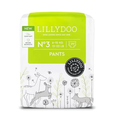 Abbildung von LILLYDOO Baby Windeln Pants Größe 3 (6 10 kg), 29 Höschenwindeln, Sicherer Auslaufschutz Hautfreundlich, Weich &amp; Ohne Lotionen für empfindliche Haut, Dermatologisch getestet