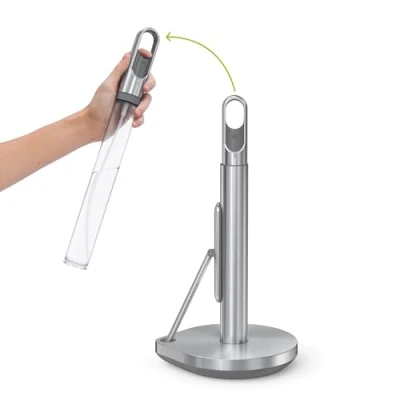 Abbildung von simplehuman Freistehender Handtuchhalter mit Sprühpumpe, Edelstahl gebürstet
