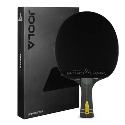 Abbildung von JOOLA Profi Tischtennisschläger Infinity Carbon, ITTF genehmigter, Wettkampf Tischtennis Schläger, 29,5 x 18 3,5 cm, Schwarz