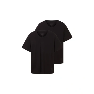 Abbildung von TOM Tailor MIT V Ausschnitt IM Doppelpack Tshirt basic, Herren, Größe: Small, Black